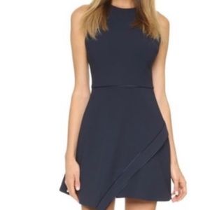 Elizabeth + James Navy Peplum Dress